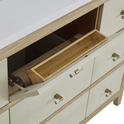 Renovate for Less Atlanta Celeste 48" Single Vanity, Sunwashed Oak with Embossed Shagreen, w/ 3 CM Siberian Silestone Top w/FreePower Wireless Charger