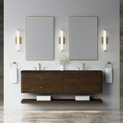 Renovate for Less Atlanta Allamari 72" Double Vanity, Sable w/ 3 CM Phantome Eclos Top