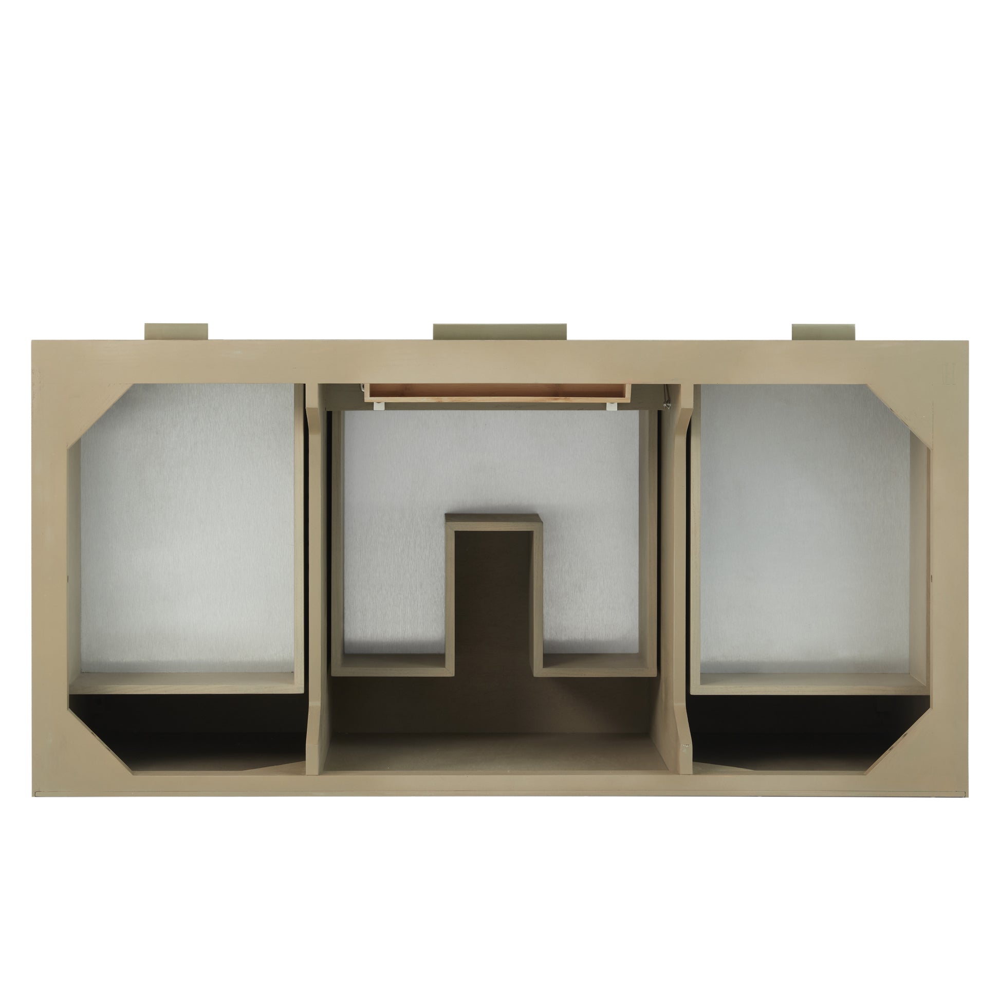 Renovate for Less Atlanta Emmeline 48" Single Vanity, Pebble Oak w/ 3 CM Carrara White Marble Top