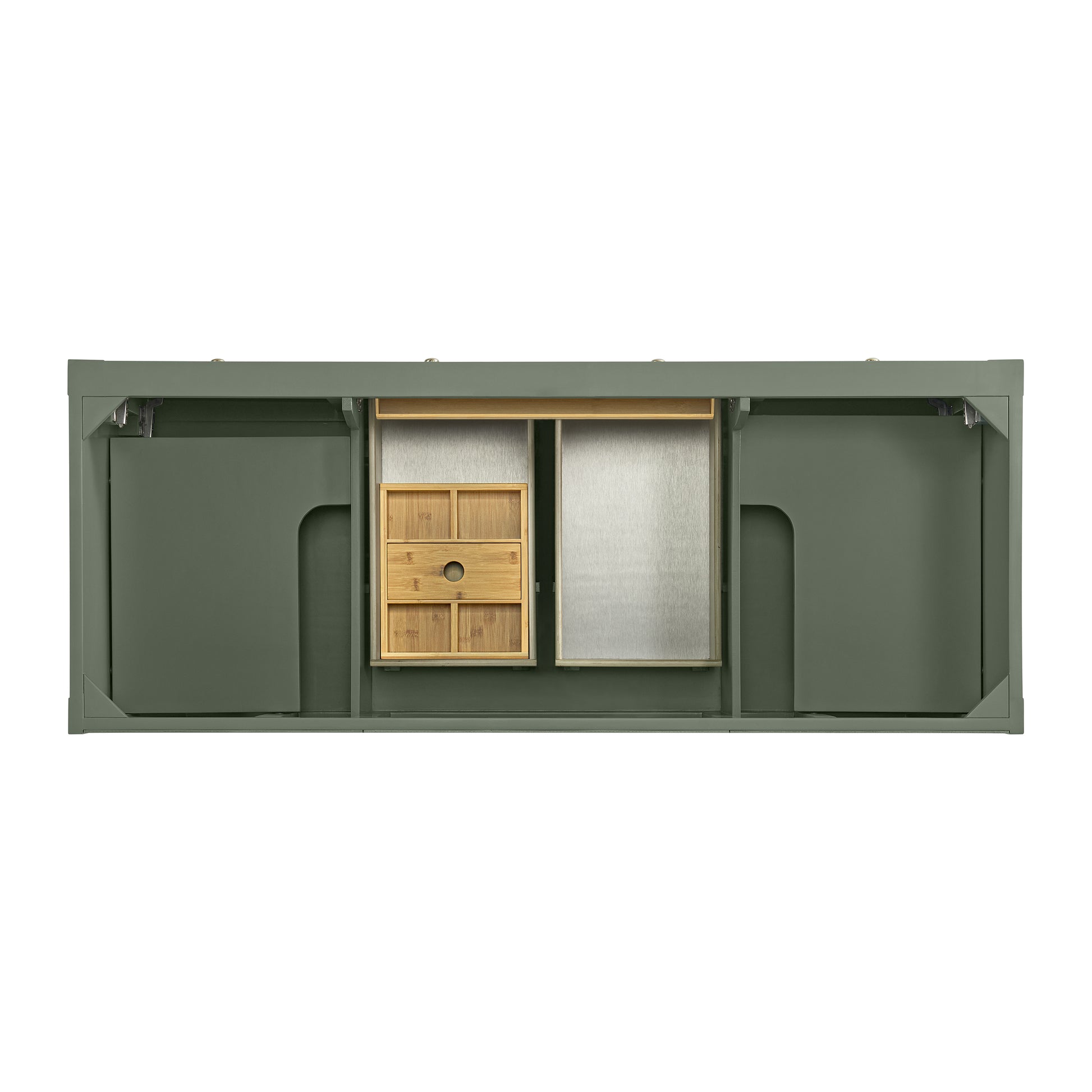 Renovate for Less Atlanta Breckenridge 60" Double Vanity, Smokey Celadon, w/ 3 CM Phantome Eclos Top