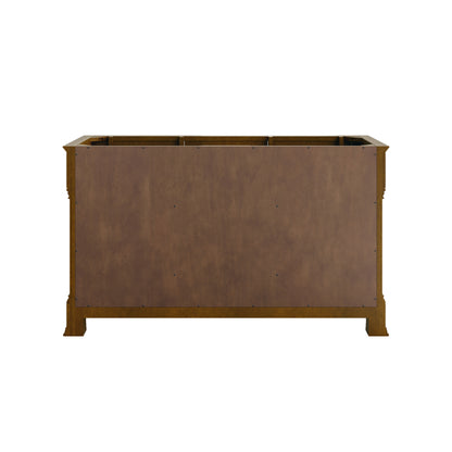 Renovate for Less Atlanta Brookfield 60" Double Vanity, Honey Oak w/ 3 CM Parisien Bleu Silestone Top