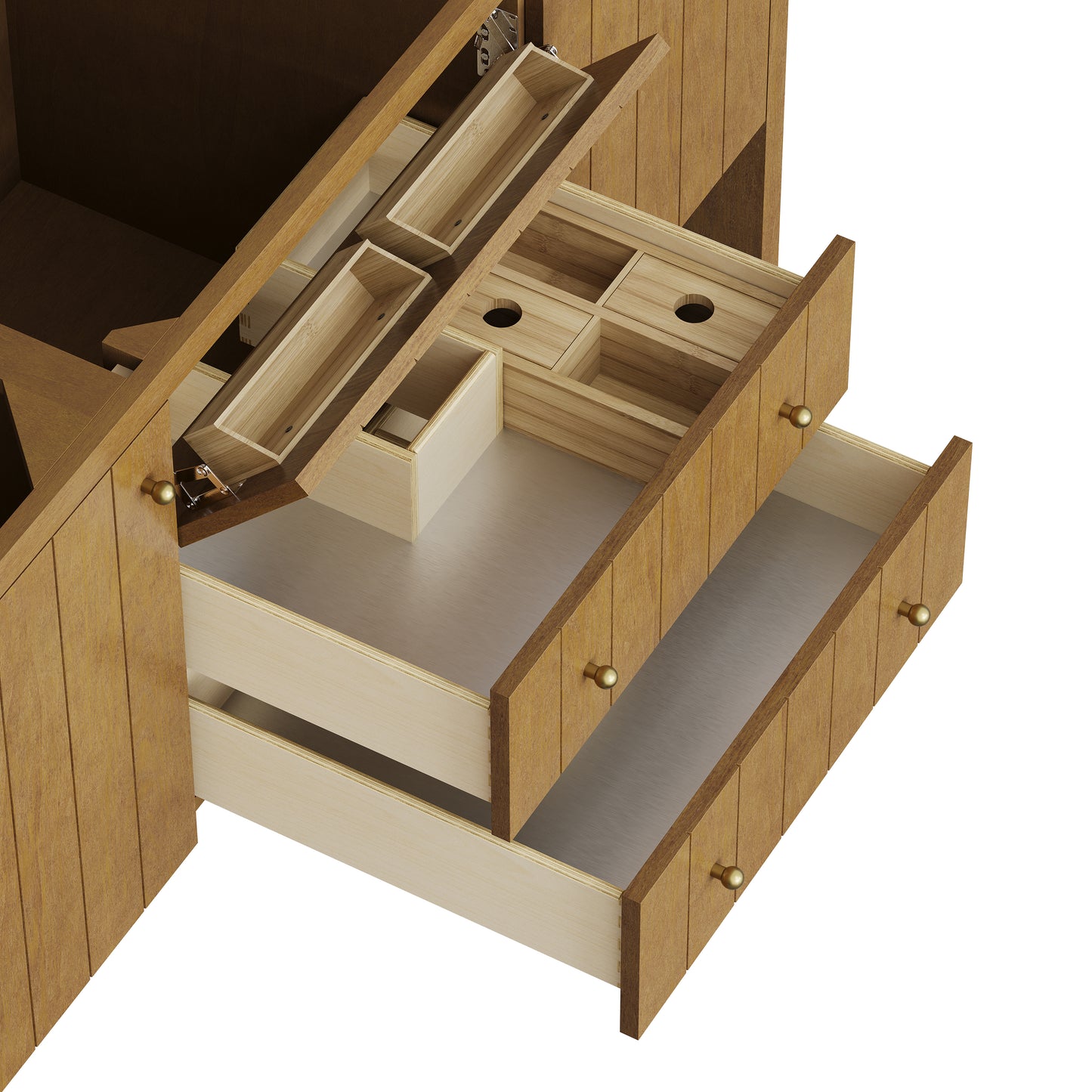 Renovate for Less Atlanta Hudson 60" Single Vanity, Honey Oak w/ 3 CM Tajnar Eclos Top
