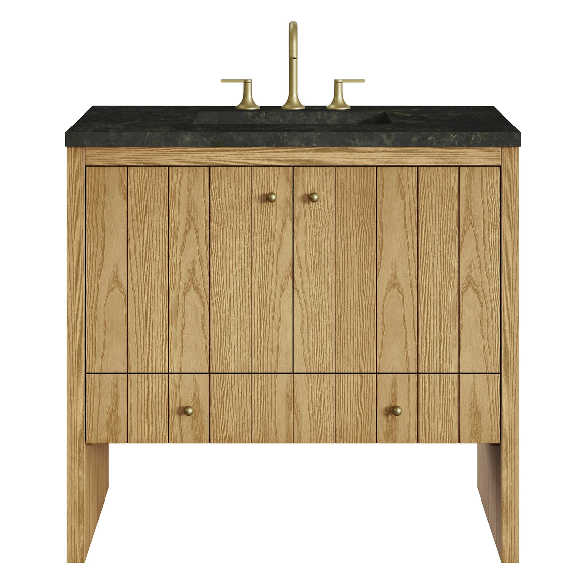 Hudson 36" Single Vanity, Light Natural Oak, w/ 3 CM Phantome Eclos Top