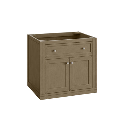 Renovate for Less Atlanta Chicago 30" Single Vanity, Walnut Whisper, w/ 3 CM Tajnar Eclos Top