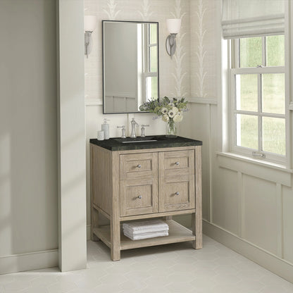 Breckenridge 30" Single Vanity, Whitewashed Oak, w/ 3 CM Phantome Eclos Top