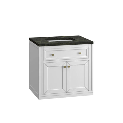 Chicago 30" Single Vanity, Glossy White, w/ 3 CM Phantome Eclos Top