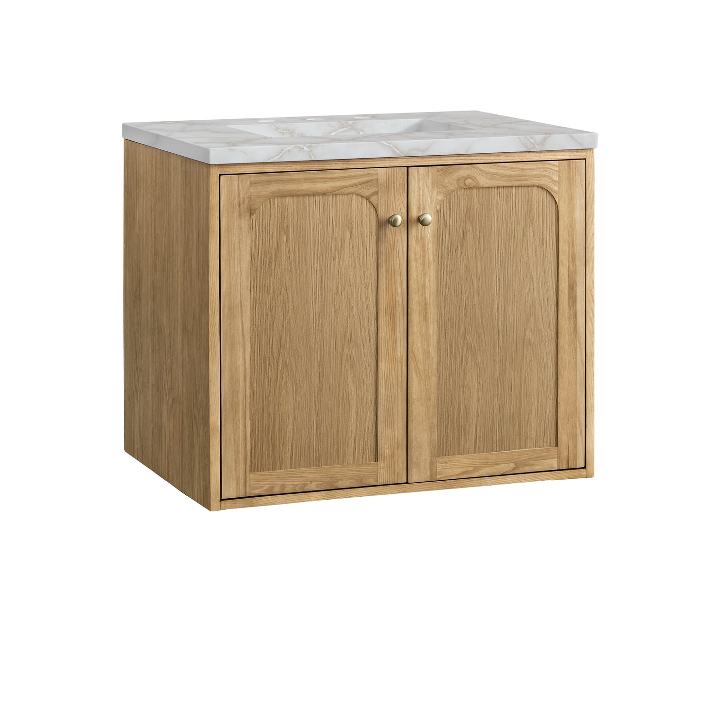Renovate for Less Atlanta Laurent 30" Single Vanity, Light Natural Oak w/ 3 CM Victorian Silver Top