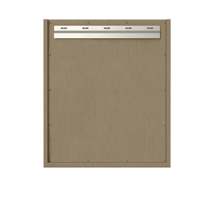 Renovate for Less Atlanta Chianti 24" Single Vanity, Walnut Whisper w/ White Glossy Composite Stone Top