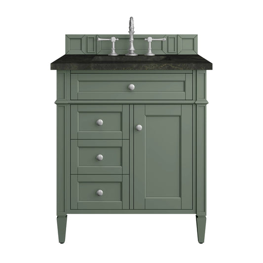 Brittany 30" Single Vanity, Smokey Celadon, w/ 3 CM Phantome Eclos Top