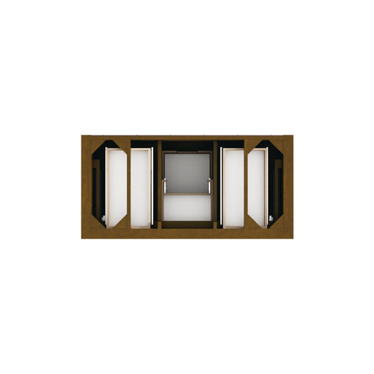 Brookfield 48" Single Vanity, Honey Oak w/ 3 CM Victorian Silver Silestone Top