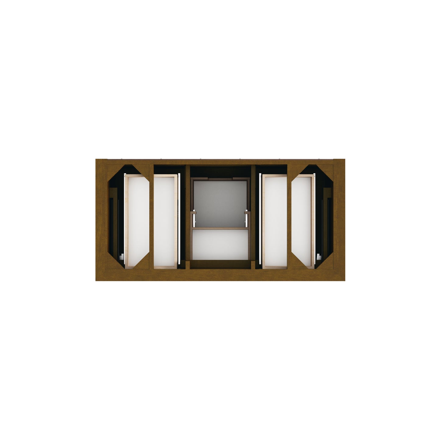 Renovate for Less Atlanta Brookfield 48" Single Vanity, Honey Oak,  w/ 3 CM White Zeus Silestone Top