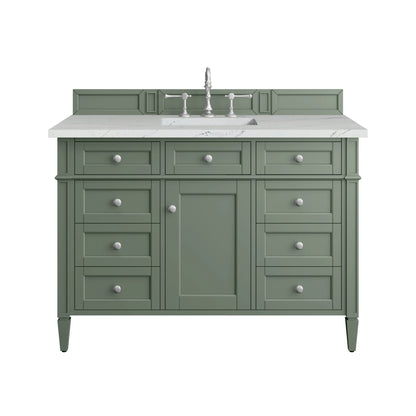 Brittany 48" Single Vanity, Smokey Celadon w/ 3 CM Ethereal Noctis Top