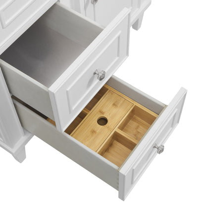 Renovate for Less Atlanta Lorelai 36" Single Vanity, Bright White, w/ 3 CM Tajnar Eclos Top