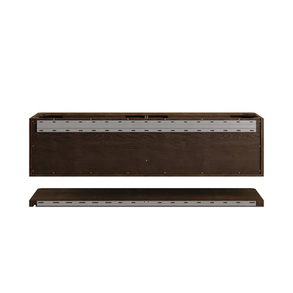 Allamari 72" Double Vanity, Sable w/ 3 CM Victorian Silver Top w/FreePower Wireless Charger