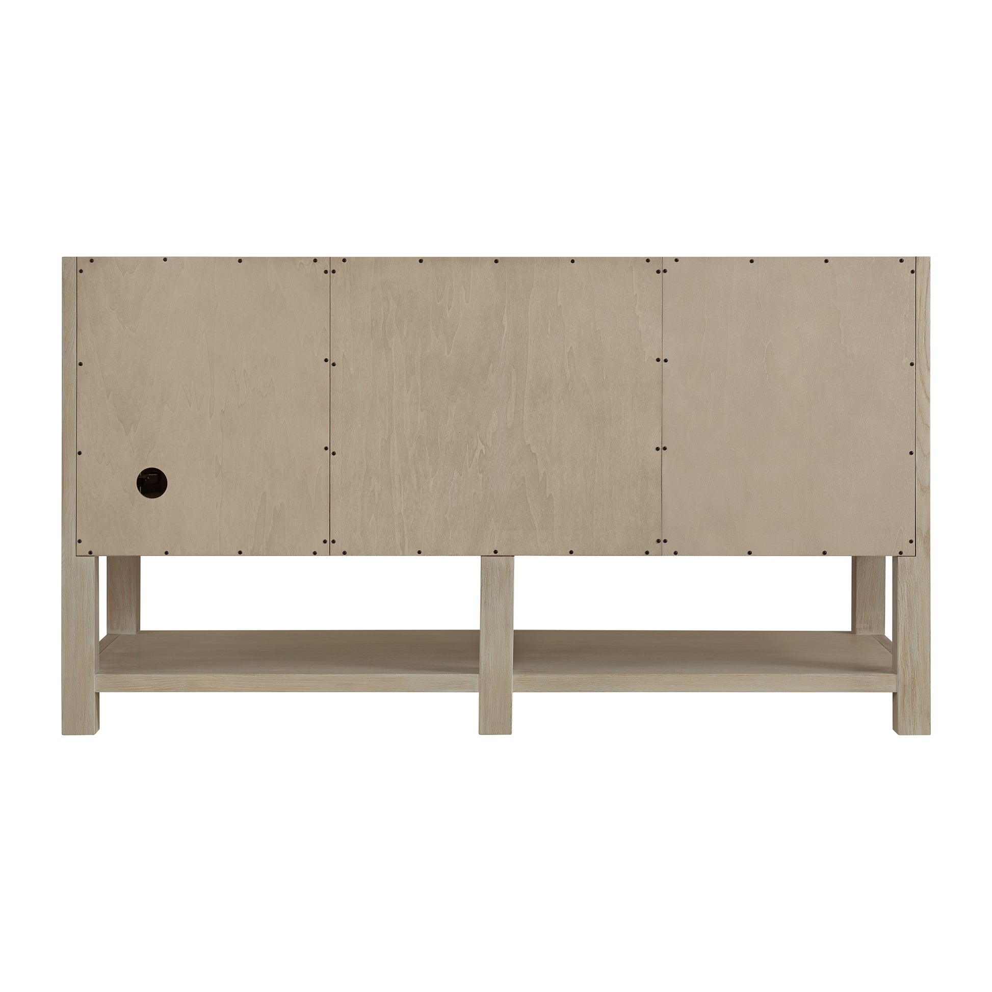 Renovate for Less Atlanta Breckenridge 60" Double Vanity, Whitewashed Oak, w/ 3 CM Lime Delight Quartz Top