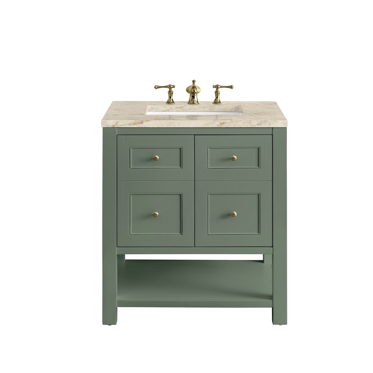 Renovate for Less Atlanta Breckenridge 30" Single Vanity, Smokey Celadon, w/ 3 CM Tajnar Eclos Top