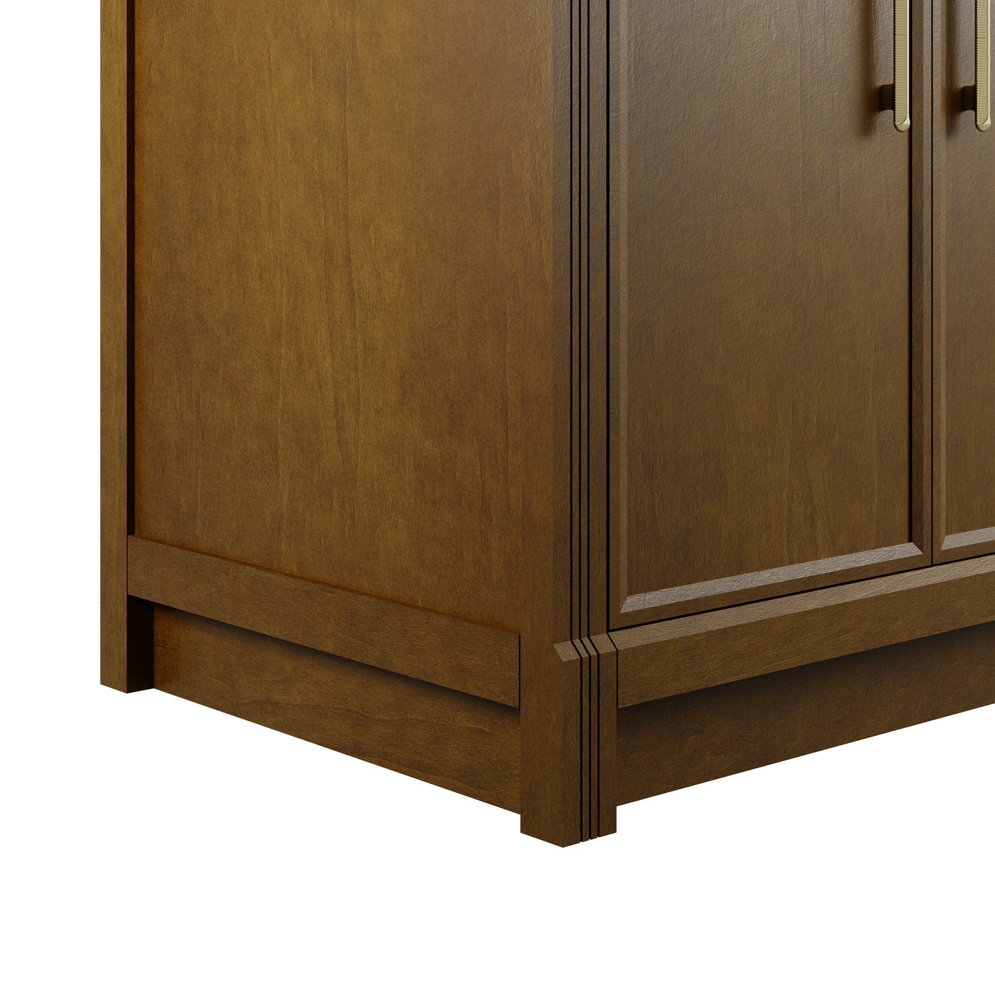 Renovate for Less Atlanta Bellshire 72" Double Vanity, Honey Oak w/ 3 CM Tajnar Eclos Top w/FreePower Wireless Charger
