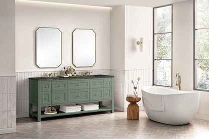 Renovate for Less Atlanta Breckenridge 72" Double Vanity, Smokey Celadon, w/ 3 CM Phantome Eclos Top