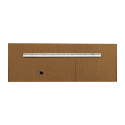Renovate for Less Atlanta Laurent 72" Double Vanity, Honey Oak w/ 3 CM Tajnar Eclos Top w/FreePower Wireless Charger
