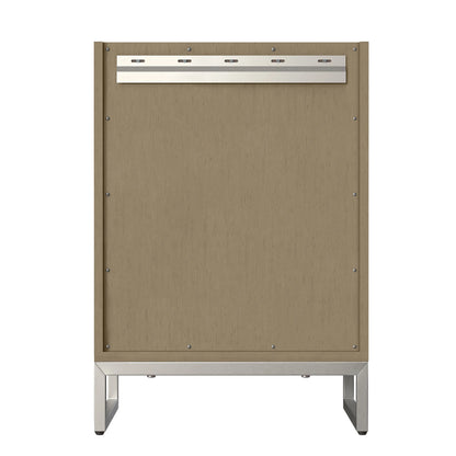 Chianti 24" Single Vanity, Walnut Whisper w/ White Glossy Composite Stone Top