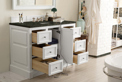 Renovate for Less Atlanta De Soto 48" Single Vanity, Bright White, w/ 3 CM Phantome Eclos Top
