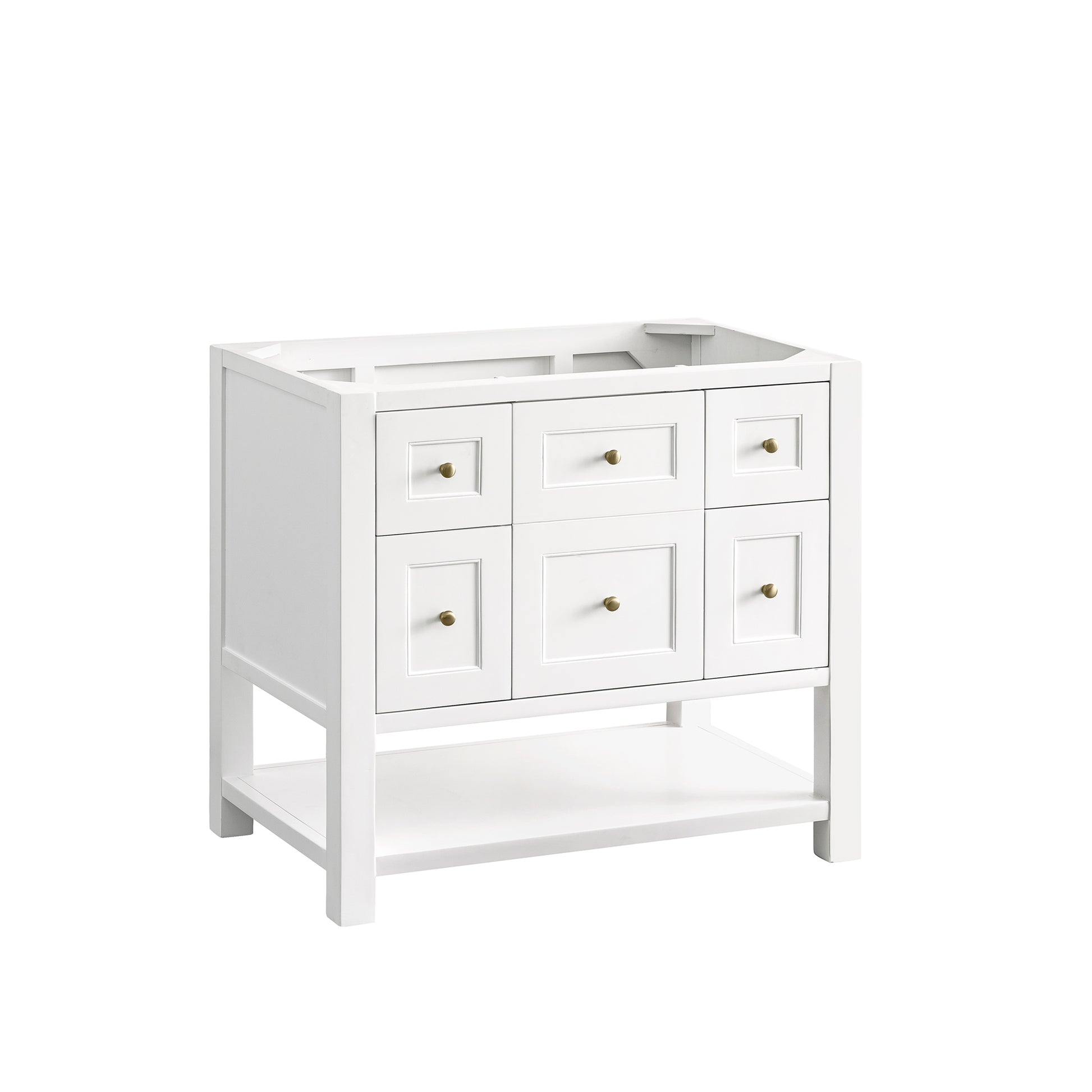 Renovate for Less Atlanta Breckenridge 36" Single Vanity, Bright White, w/ 3 CM Phantome Eclos Top