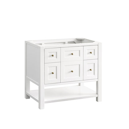 Renovate for Less Atlanta Breckenridge 36" Single Vanity, Bright White, w/ 3 CM Phantome Eclos Top