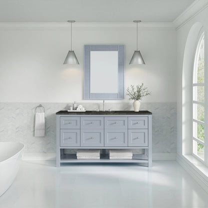 Breckenridge 60" Single Vanity, Serenity Blue, w/ 3 CM Phantome Eclos Top