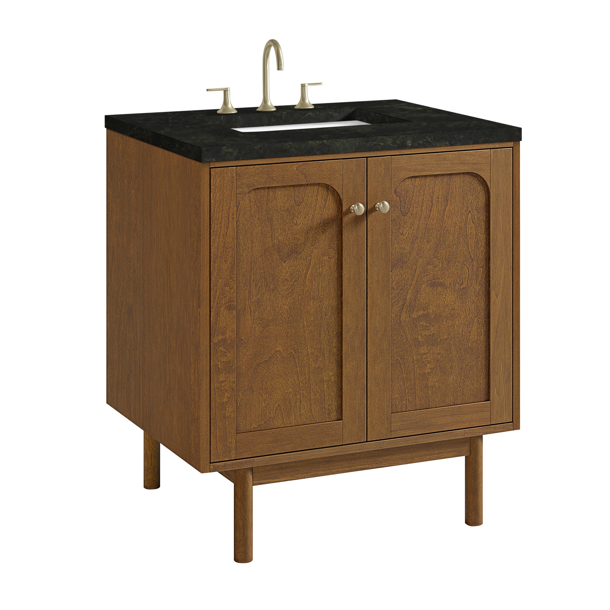 Renovate for Less Atlanta Laurent 30" Single Vanity, Honey Oak w/ 3 CM Phantome Eclos Top