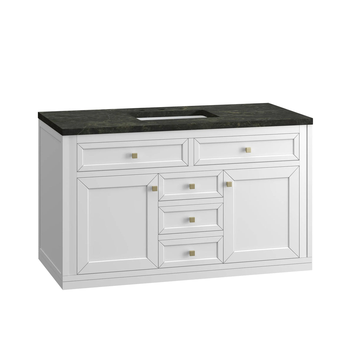 Chicago 48" Single Vanity, Glossy White, w/ 3 CM Phantome Eclos Top