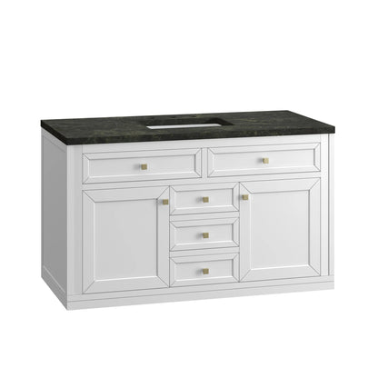 Chicago 48" Single Vanity, Glossy White, w/ 3 CM Phantome Eclos Top