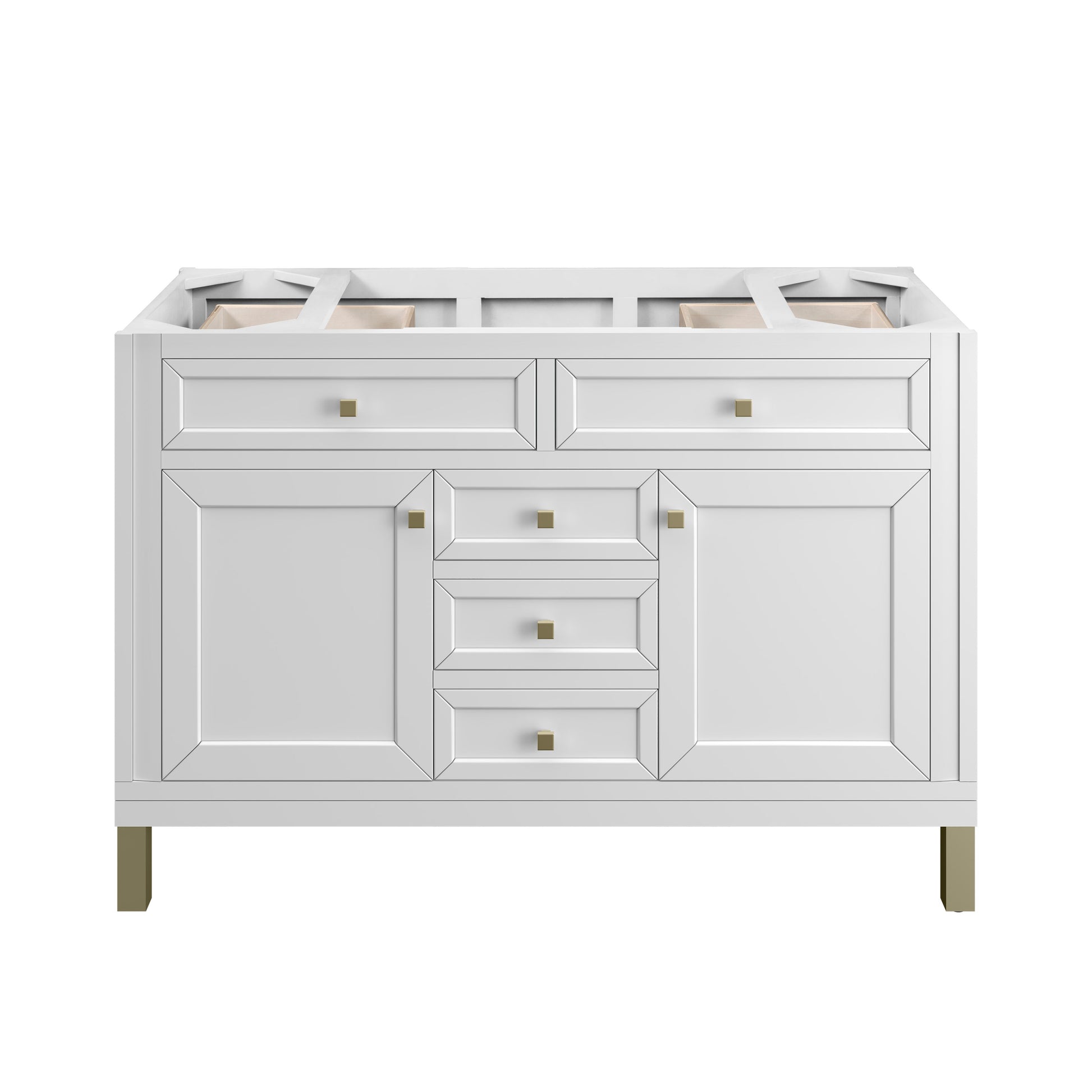 Renovate for Less Atlanta Chicago 48" Single Vanity, Glossy White, w/ 3 CM Lime Delight Silestone® Top