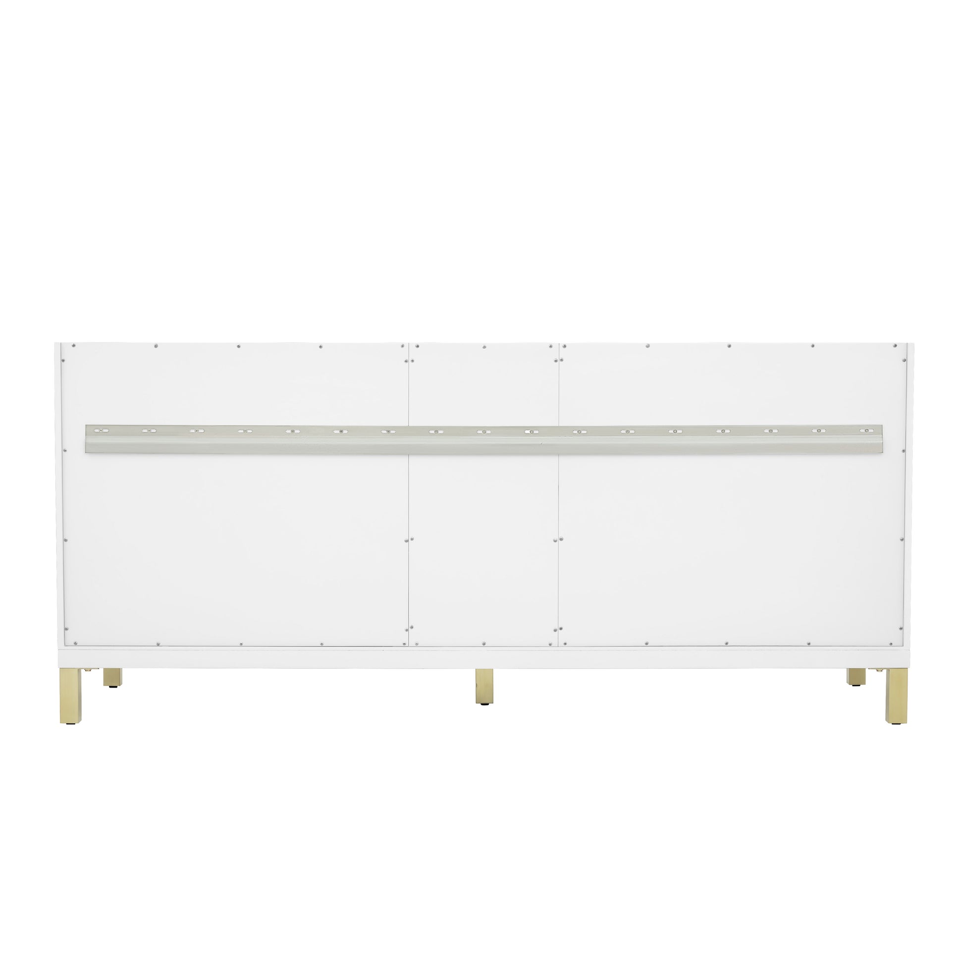 Renovate for Less Atlanta Chicago 72" Double Vanity, Glossy White, w/ 3 CM White Zeus Silestone® Top