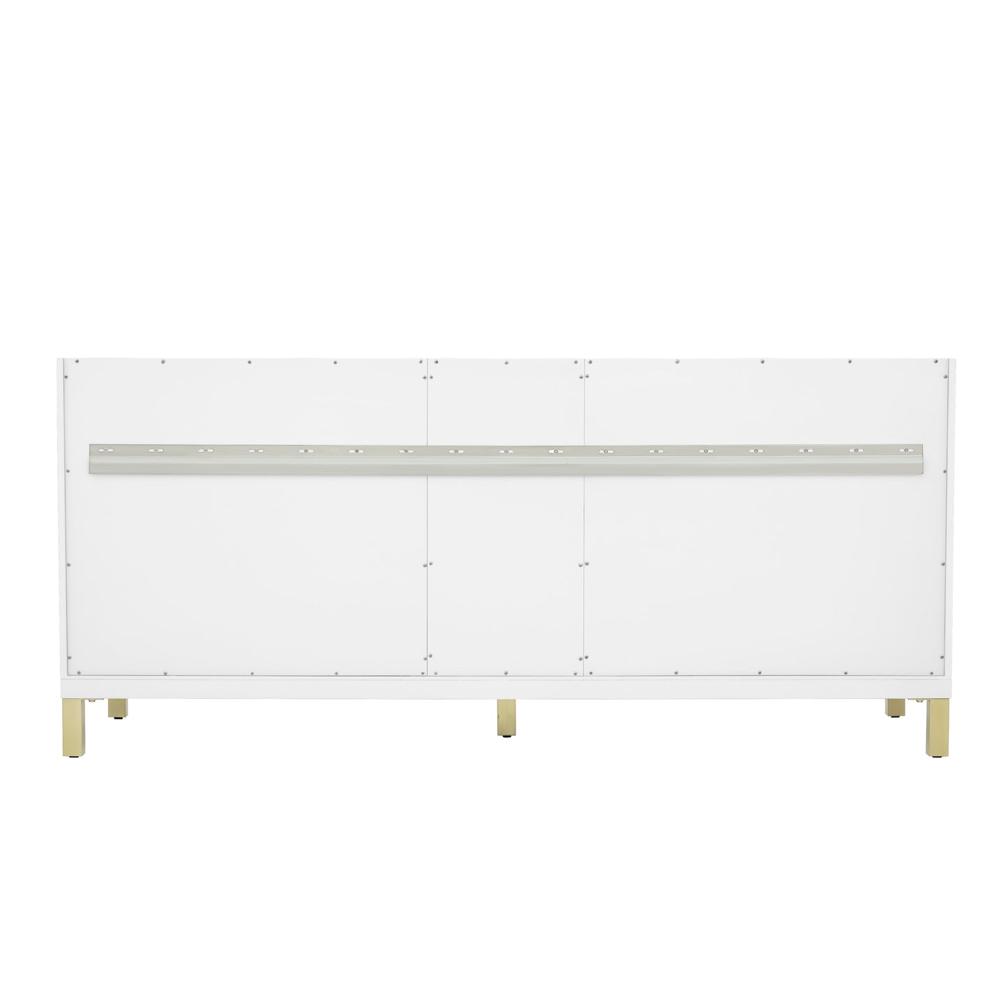 Renovate for Less Atlanta Chicago 72" Double Vanity, Glossy White, w/ 3 CM Charcoal Soapstone Silestone® Top