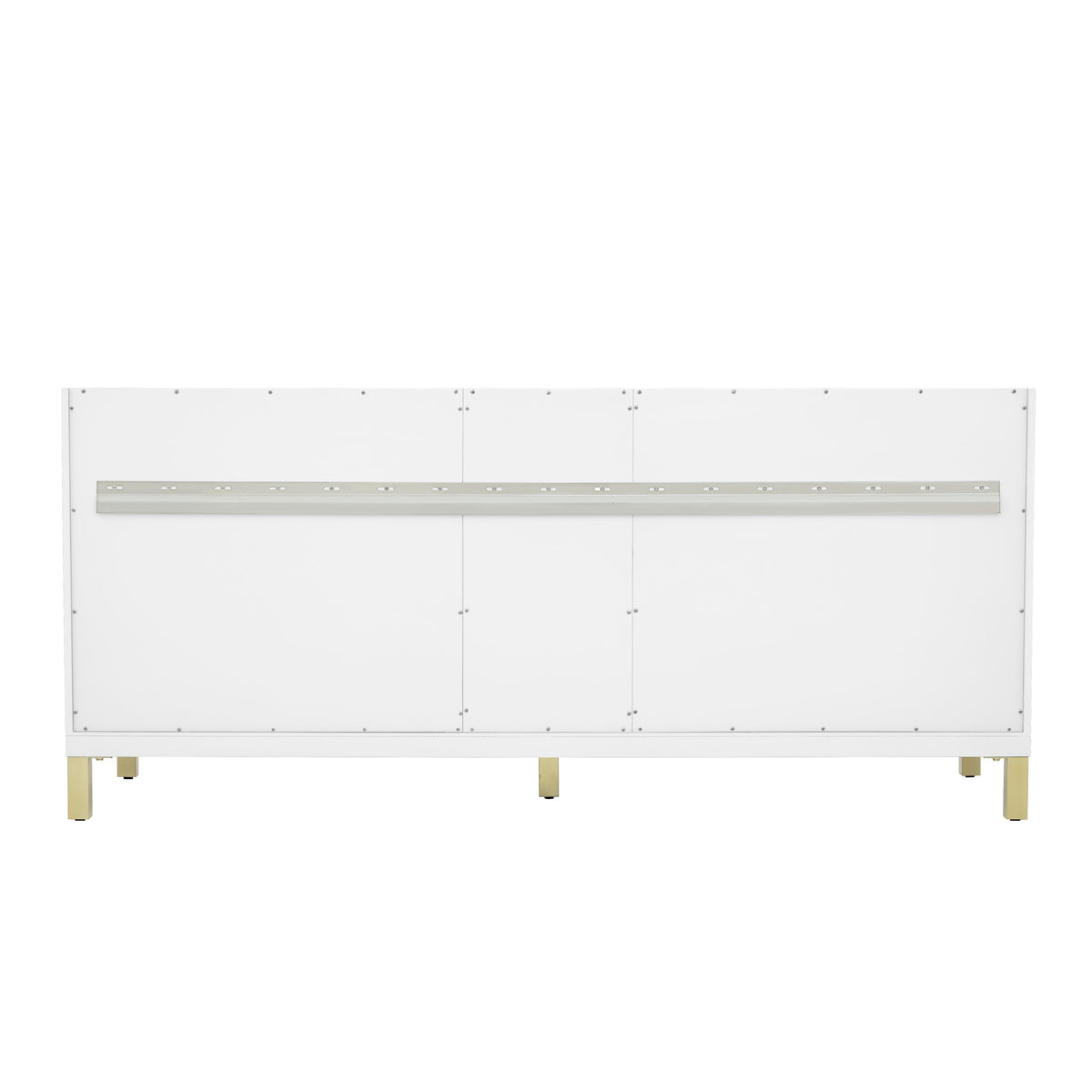 Renovate for Less Atlanta Chicago 72" Double Vanity, Glossy White, w/ 3 CM White Zeus Silestone® Top