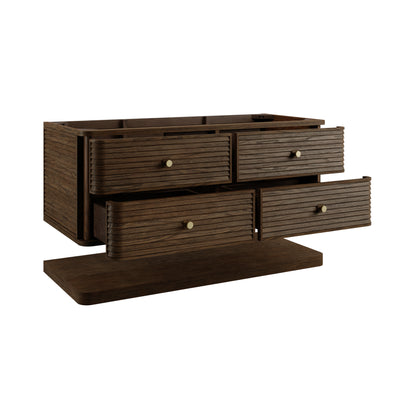 Renovate for Less Atlanta Allamari 48" Single Vanity, Sable w/ 3 CM Siberian Silestone Top