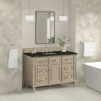 Lorelai 48" Single Vanity, Whitewashed Oak, w/ 3 CM Phantome Eclos Top