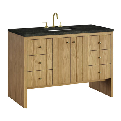 Hudson 48" Single Vanity, Light Natural Oak, w/ 3 CM Phantome Eclos Top