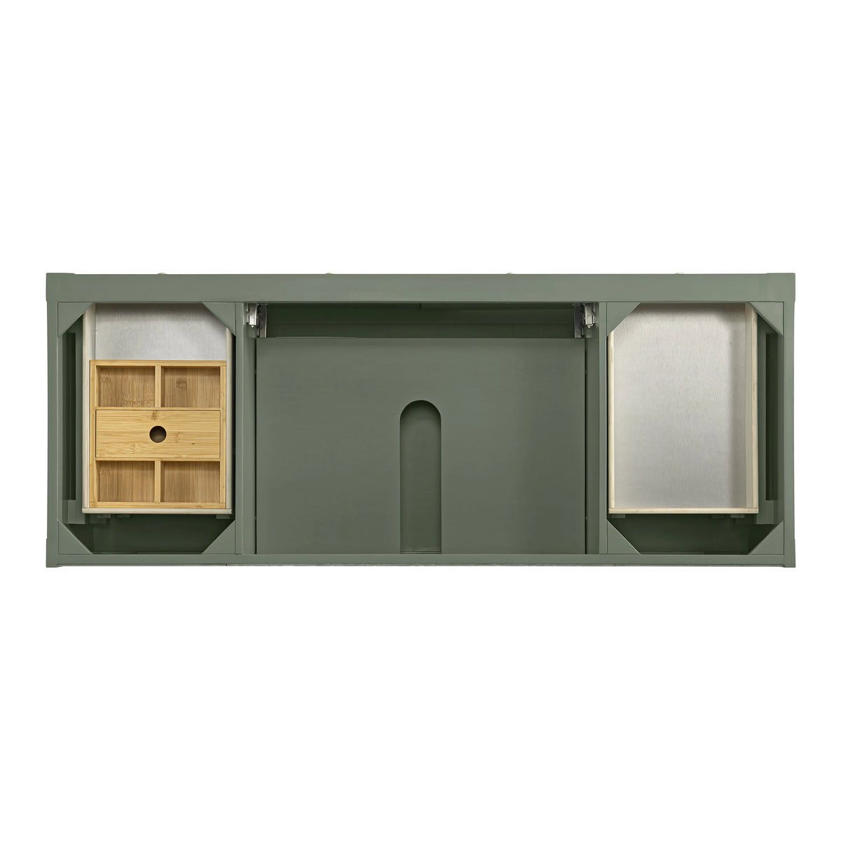 Breckenridge 60" Single Vanity, Smokey Celadon, w/ 3 CM White Zeus Quartz Top