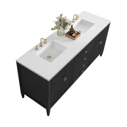 Renovate for Less Atlanta Myrrin 72" Vanity, Carbon Oak