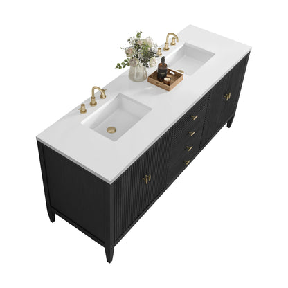 Myrrin 72" Vanity, Carbon Oak