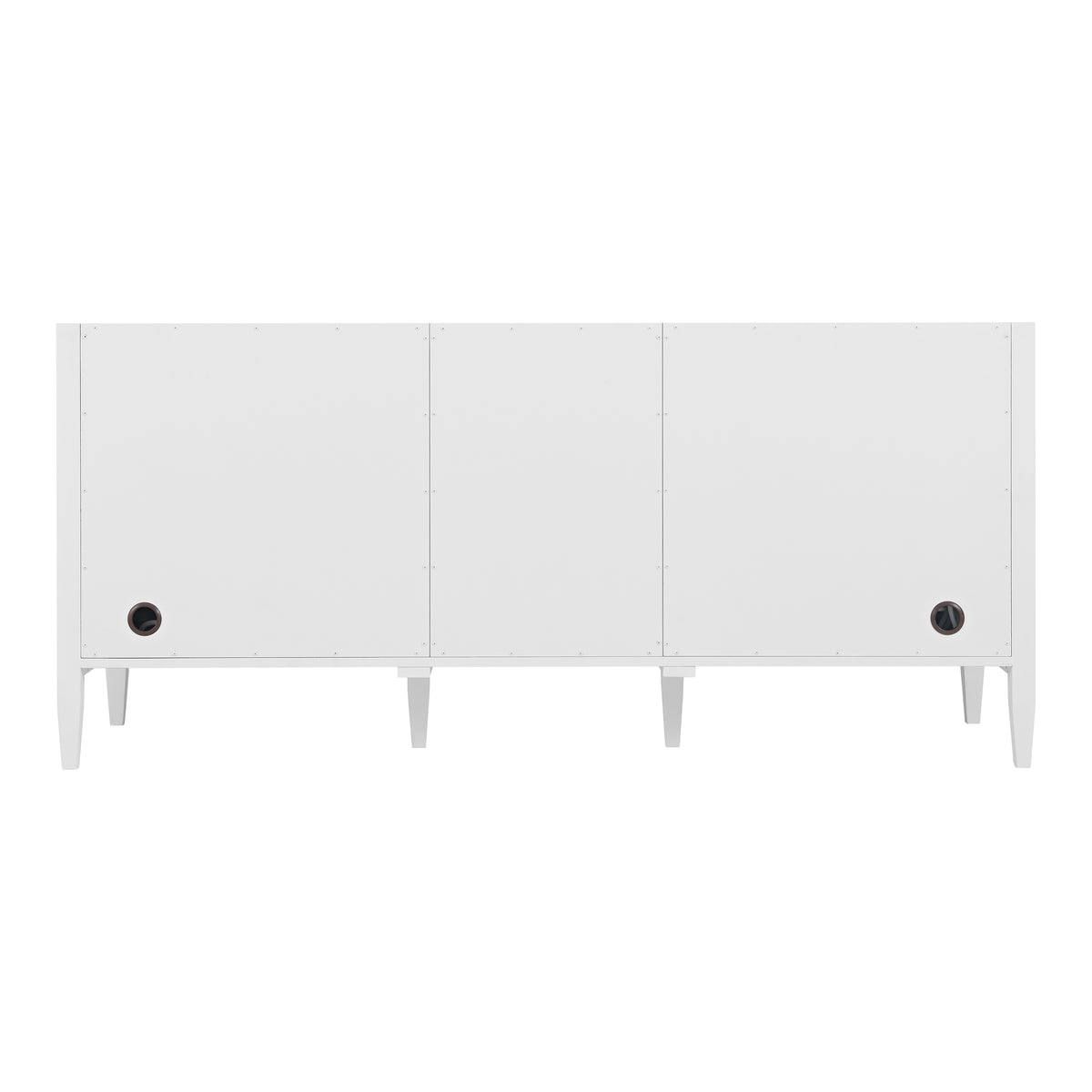 Renovate for Less Atlanta Myrrin 72" Double Vanity, Bright White w/ 3 CM Ethereal Noctis Silestone Top w/FreePower Wireless Charger