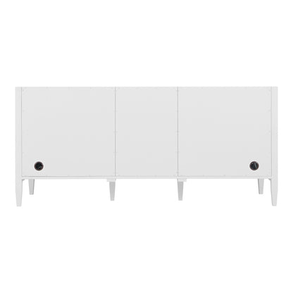Renovate for Less Atlanta Myrrin 72" Double Vanity, Bright White w/ 3 CM Parisien Bleu Silestone Top