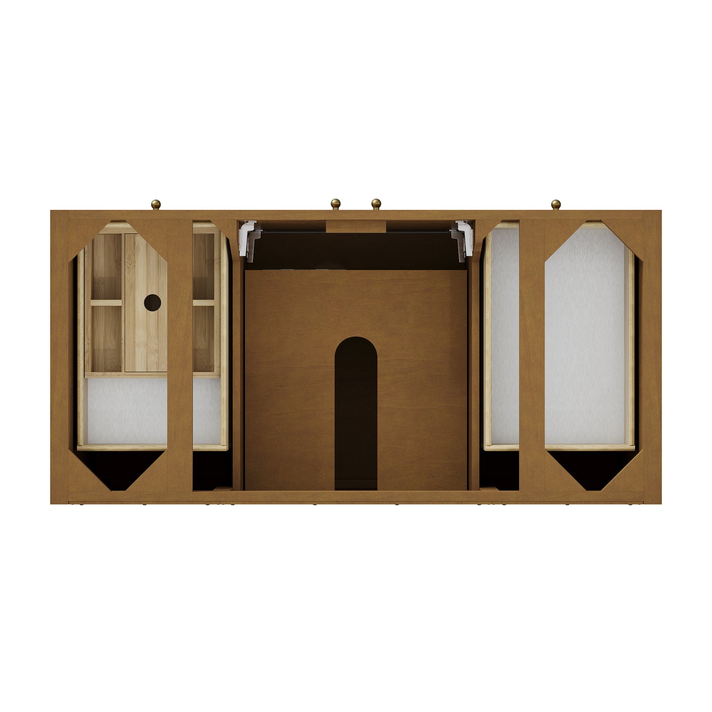 Renovate for Less Atlanta Hudson 48" Single Vanity, Honey Oak w/ 3 CM Charcoal Soapstone Silestone Top