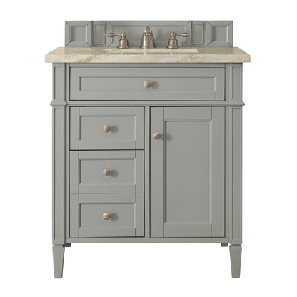 Renovate for Less Atlanta Brittany 30" Single Vanity, Urban Gray, w/ 3 CM Tajnar Eclos Top