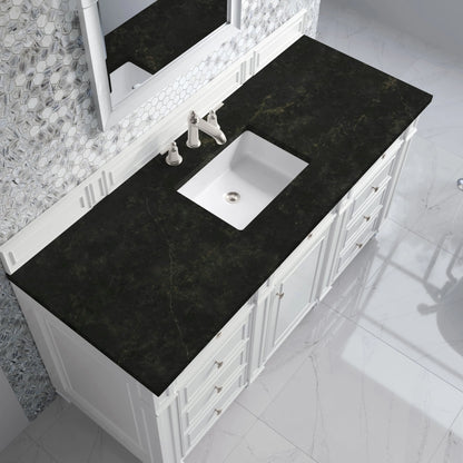 Bristol 60" Single Vanity, Bright White, w/ 3 CM Phantome Eclos Top
