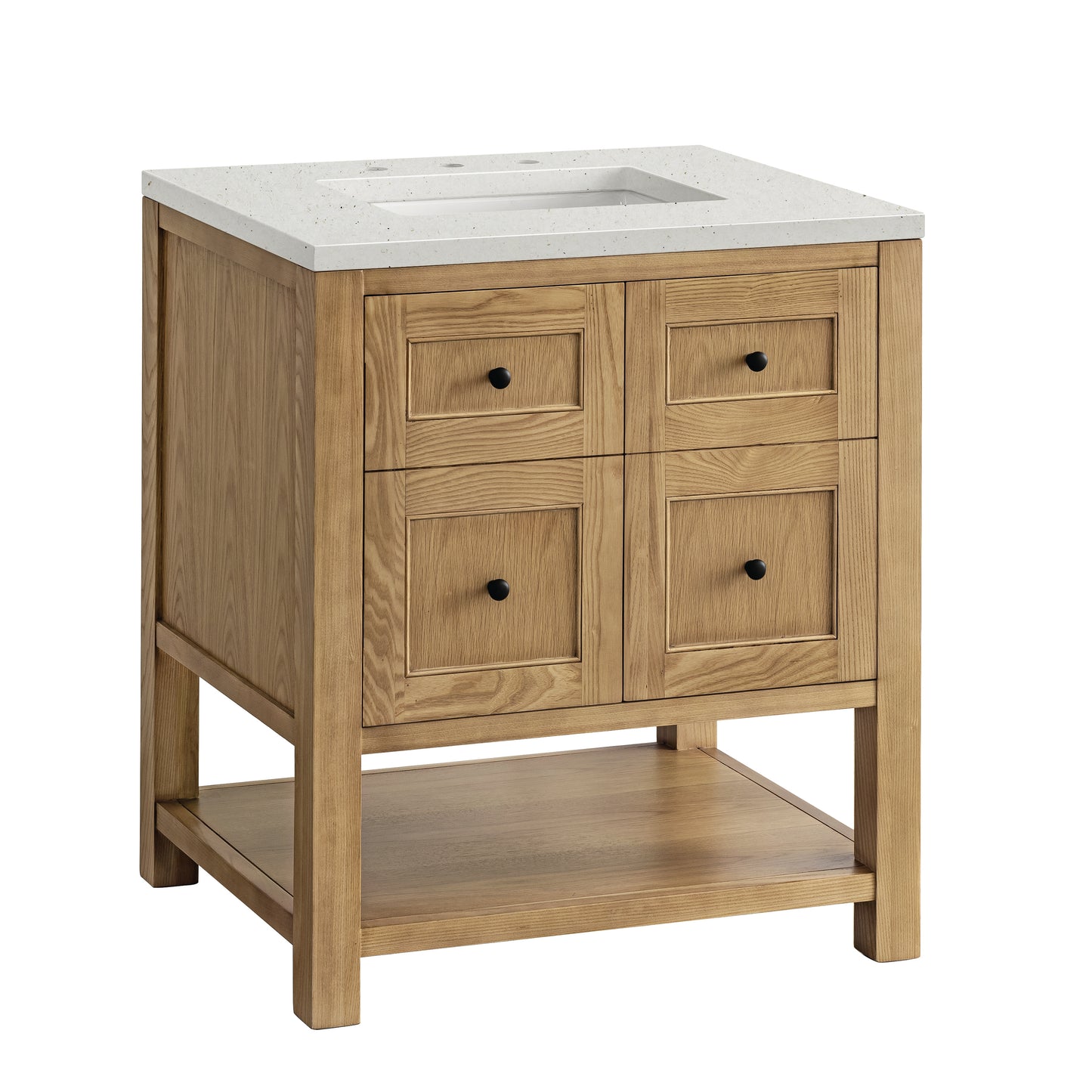 Renovate for Less Atlanta Breckenridge 30" Single Vanity, Light Natural Oak w/ 3 CM Lime Delight Top