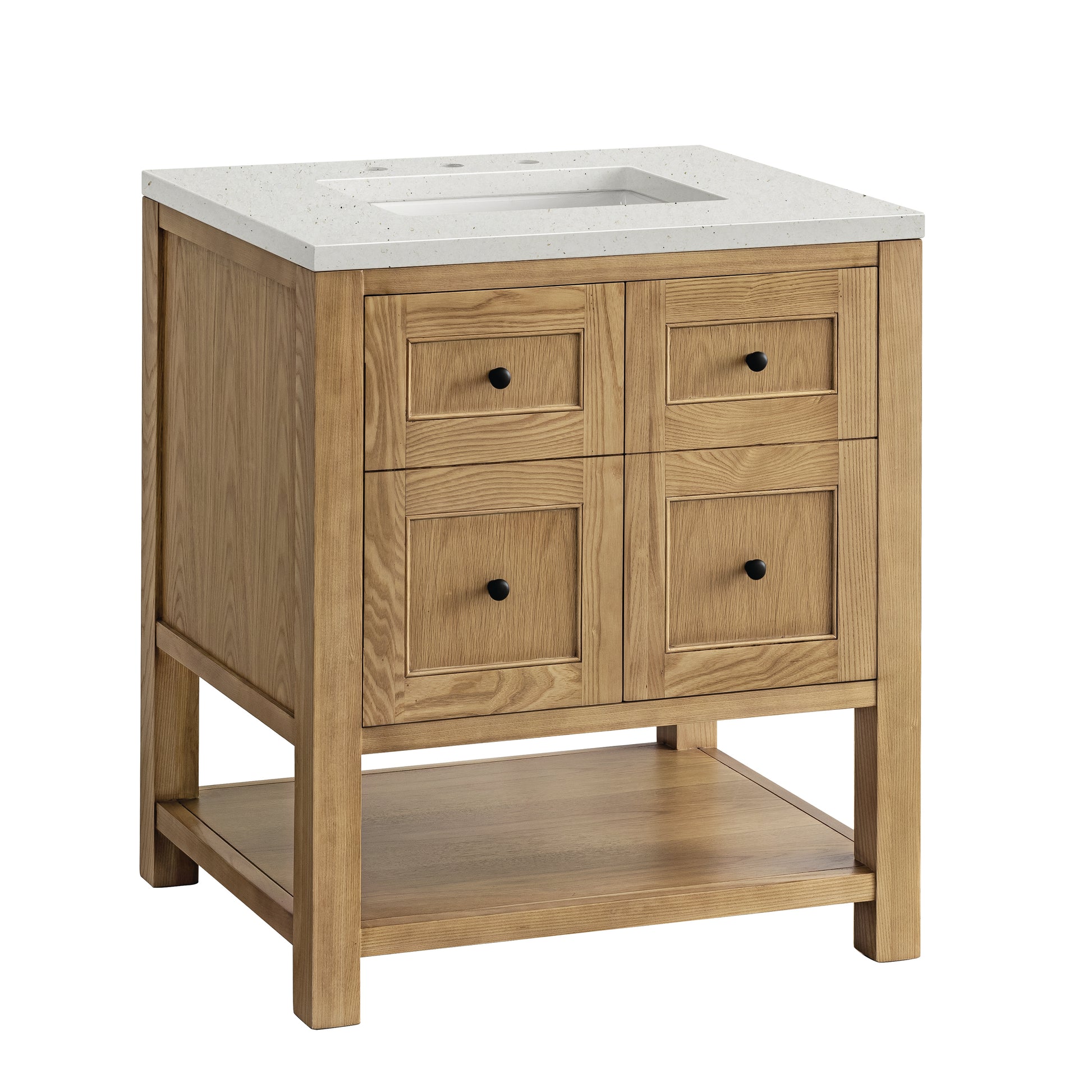 Renovate for Less Atlanta Breckenridge 30" Single Vanity, Light Natural Oak w/ 3 CM Lime Delight Top