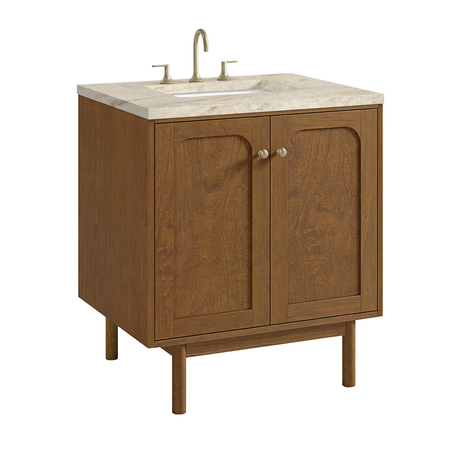 Renovate for Less Atlanta Laurent 30" Single Vanity, Honey Oak w/ 3 CM Tajnar Eclos Top