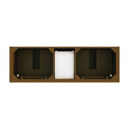 Renovate for Less Atlanta Brookfield 72" Double Vanity, Honey Oak w/ 3 CM Ethereal Noctis Silestone Top
